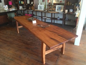 Silky oak slab table    
